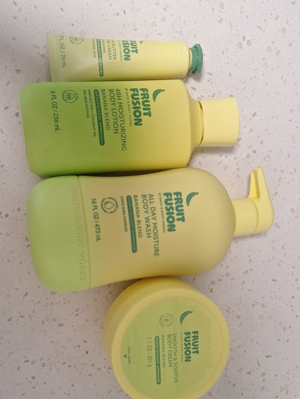 Bath & Body Works Fruit Fusion Banana Blend Body Care Bundle